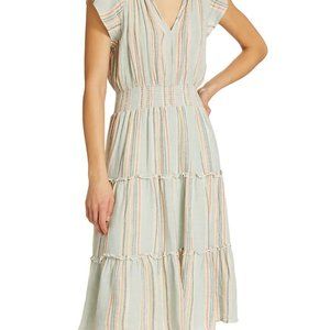 Rails Amellia Stripe Linen Midi Dress